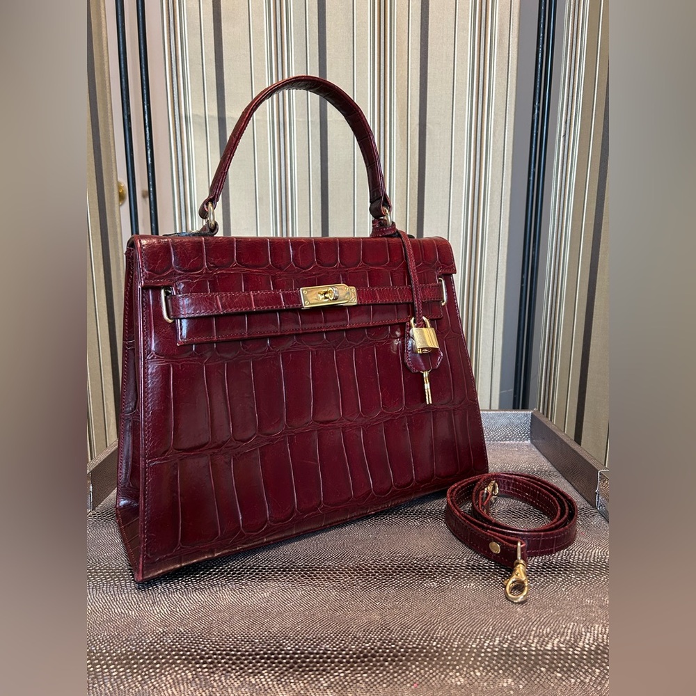 Oxblood handbag
